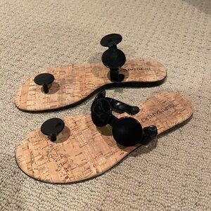 Bernardo “New Moon” jelly sandals with cork soles - size 8